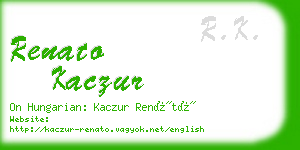 renato kaczur business card